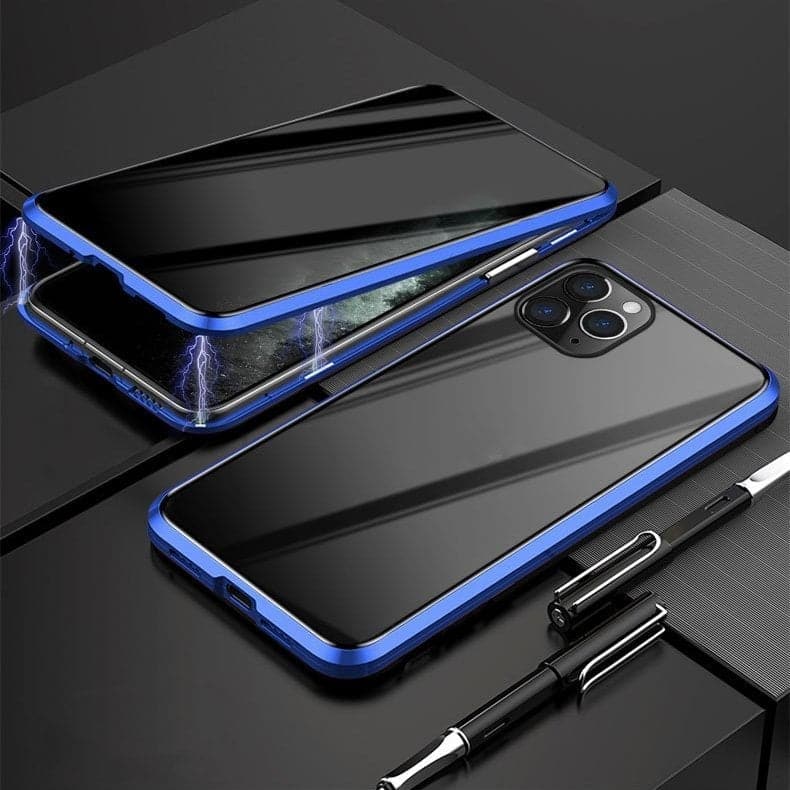 ✨ LAST DAY SALE 50% OFF ✨Magnetic iPhone case with privacy glass and metal frame