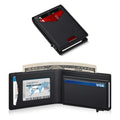 Minimalist Men's Slim Wallet: 9 - 13 Cards, Money Clip, ID Window. RFID - Blocking, Aluminum Bifold Pop - Up