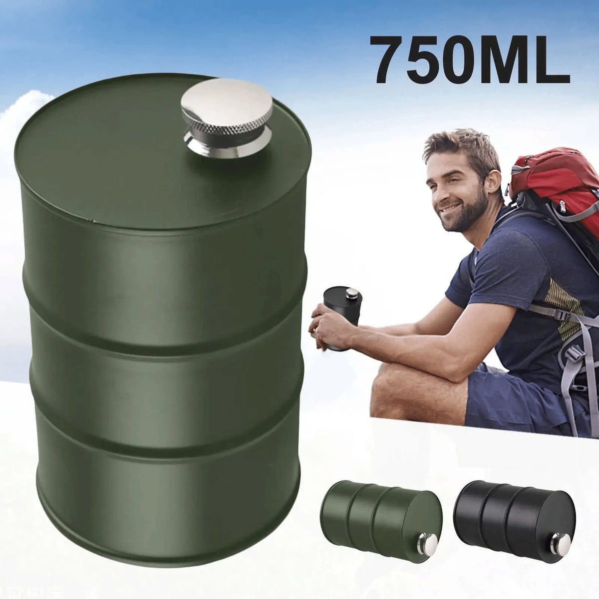 Portable Whiskey Flagpole – Stainless Water Bottle | Sylva Flow