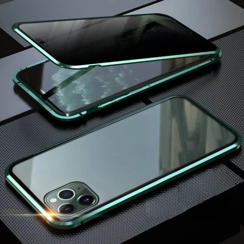 360° Double-Sided Magnetic Privacy iPhone Case | Anti-Spy Glass