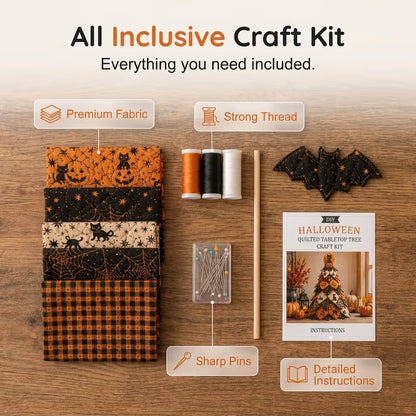 🎃 DIY Halloween Quilted Fabric Tree Kit
