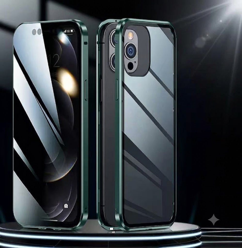 360° Double-Sided Magnetic Privacy iPhone Case | Anti-Spy Glass