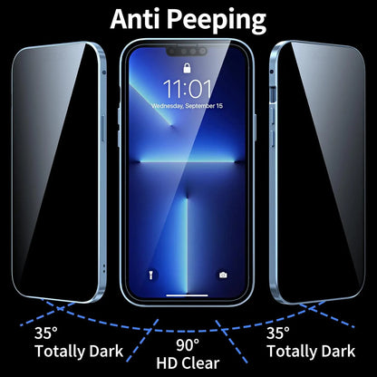 360° Double-Sided Magnetic Privacy iPhone Case | Anti-Spy Glass