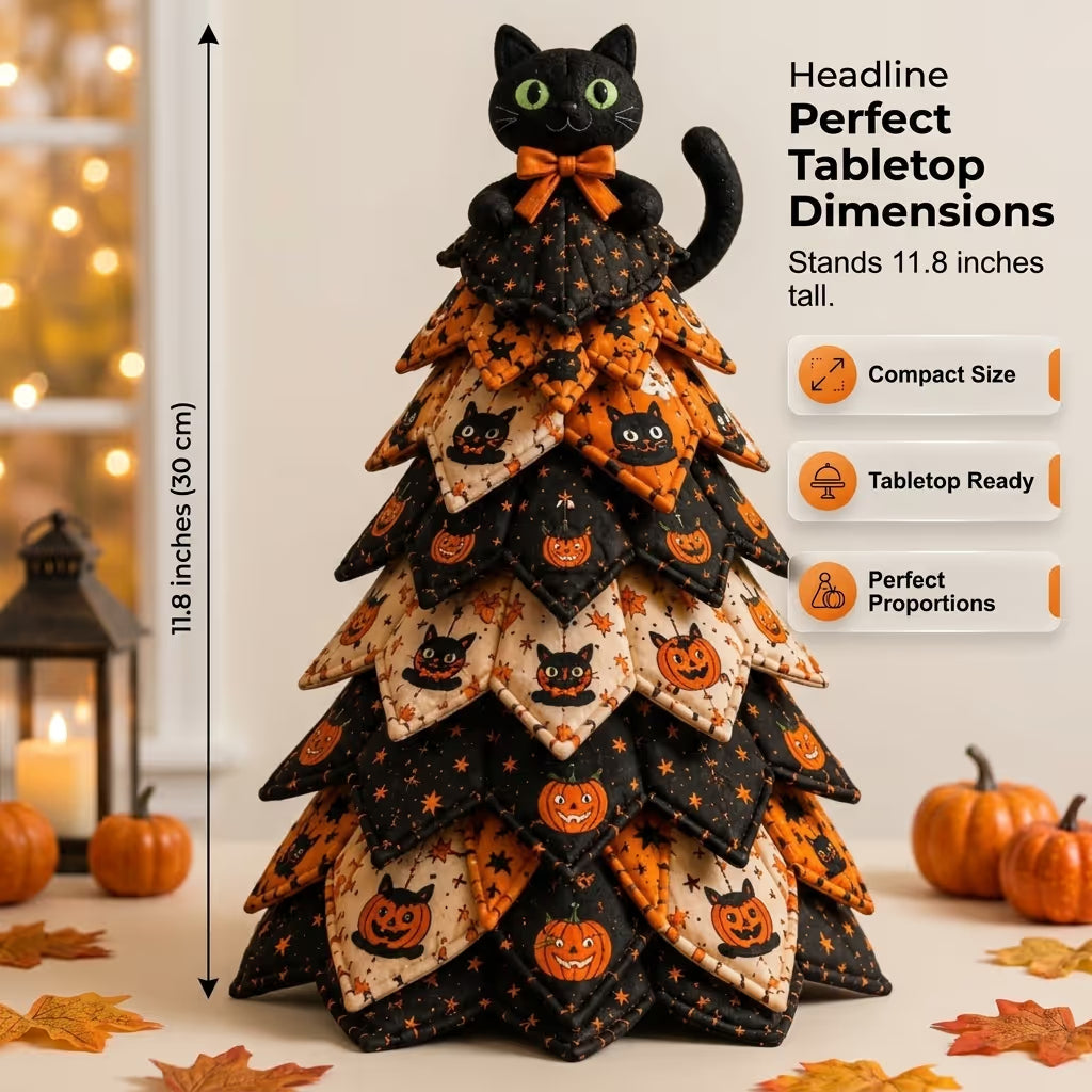 🎃 DIY Halloween Quilted Fabric Tree Kit