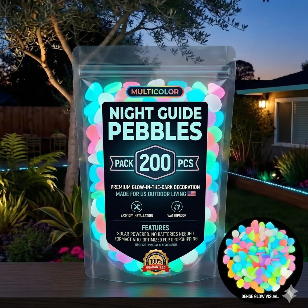 💥🌈Colorful Glow-in-the-Dark Garden Stones💥