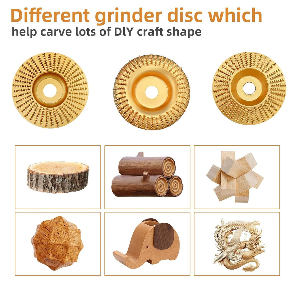Heavy-Duty Wood Carving Disc Set (3PCS)