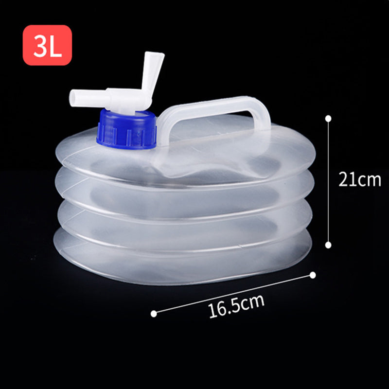 Collapsible Camping Water Container with Spigot | BPA-Free Accordion Jug